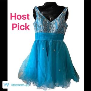 Nox Anabel Turquoise Mini Tulle Party Dress Size S
